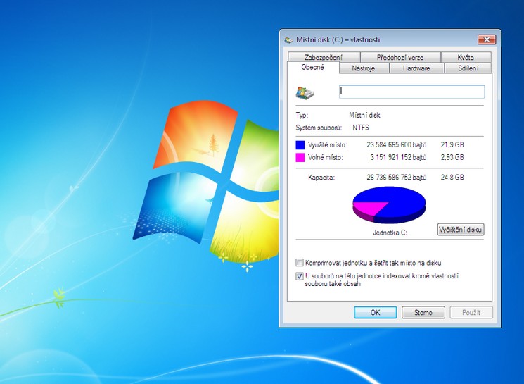 Jak nastavit Windows 7 pro SSD disk