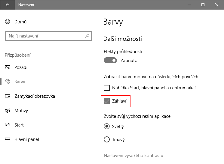 Jak změnit vzhled Windows 10