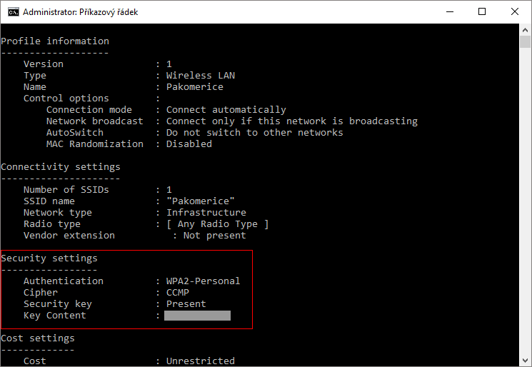 Jak zobrazit heslo k WiFi ve Windows