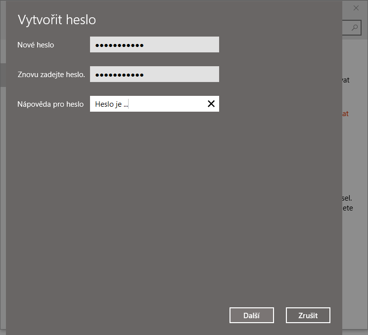 Přihlášení do Windows pomocí PIN kódu