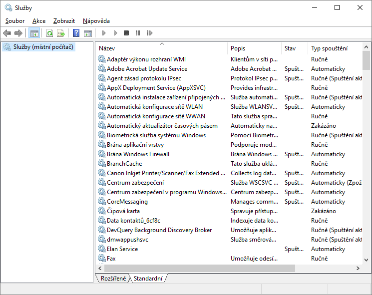 Jak otevřít Nástroje pro správu Windows