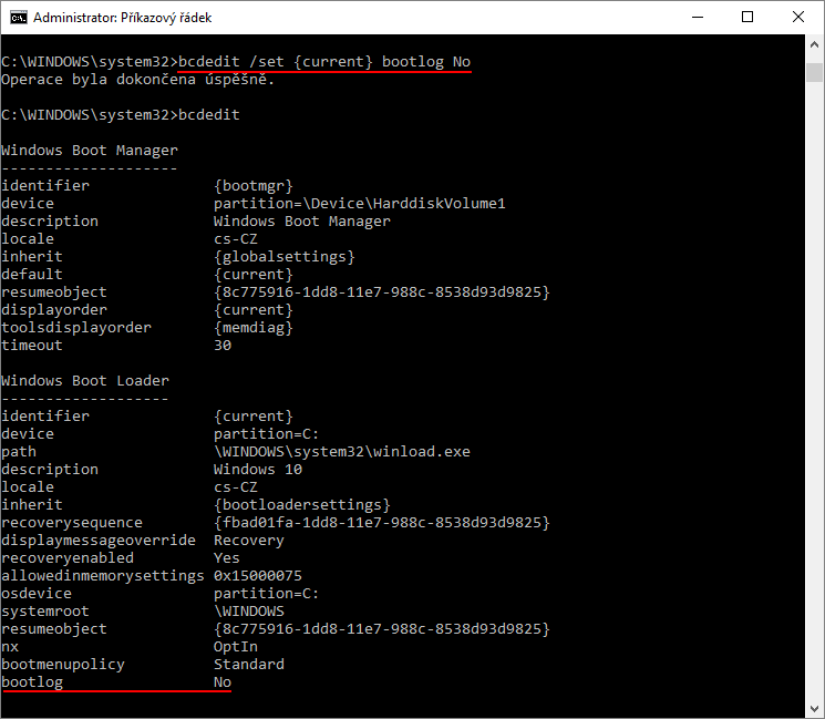 Jak povolit funkci Protokol spouštění (Boot log) ve Windows