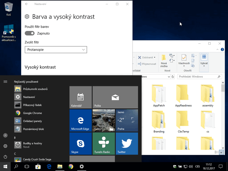 Jak povolit filtry barev ve Windows 10
