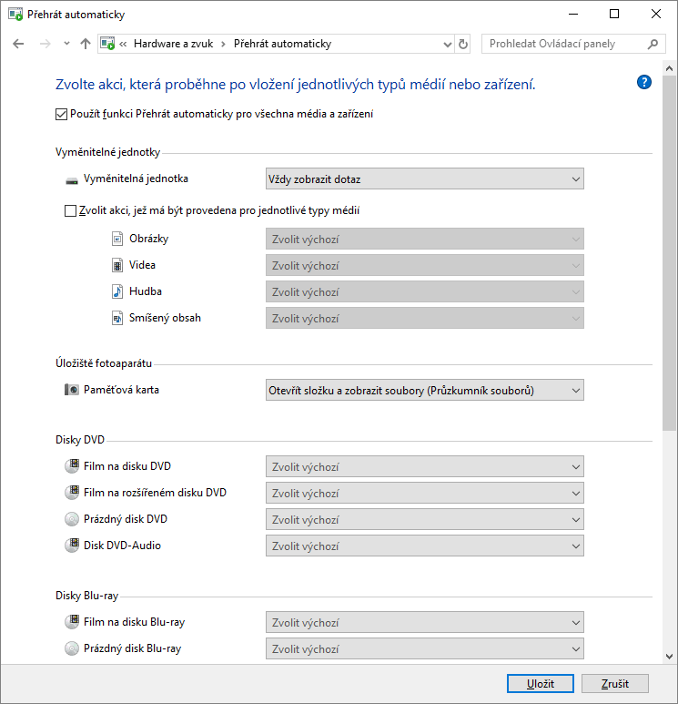 Jak změnit nastavení funkce Přehrát automaticky ve Windows 10